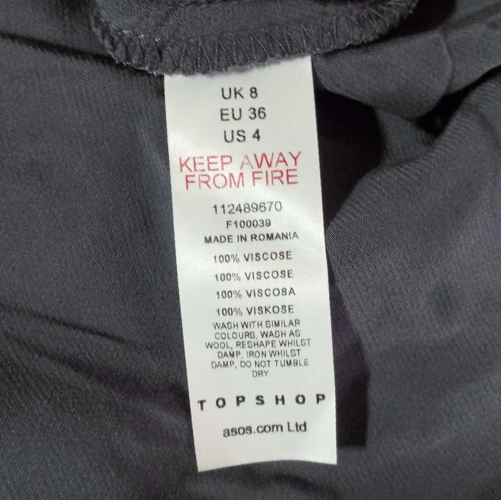 Topshop Tie Back Satin Bridesmaid Slipdress Size 4 - Picture 13 of 13